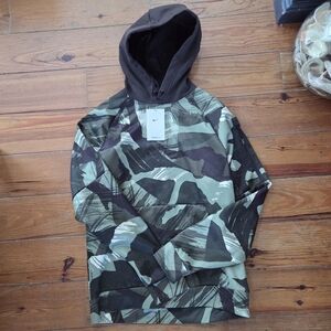 Nike Green and Black Camo Hoodie